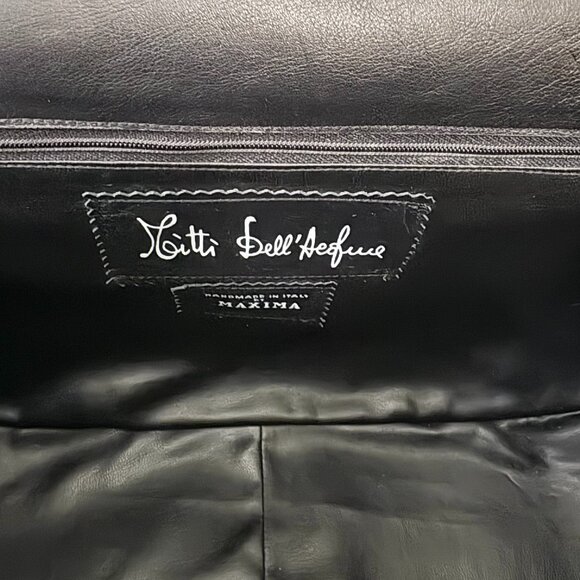 VTG Auth TITTI DELL ACQUA By MAXIMA Genuine Ostrich Saddle Messenger Bag - Picture 7 of 8